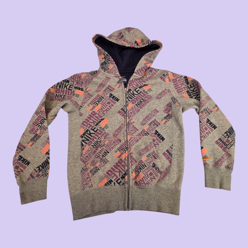 Nike‎ Kids Sz Medium Hiodie Sweatshirt Full Zip Jacket